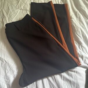 Black Tape_ Black and Brown Tuxedo Pants